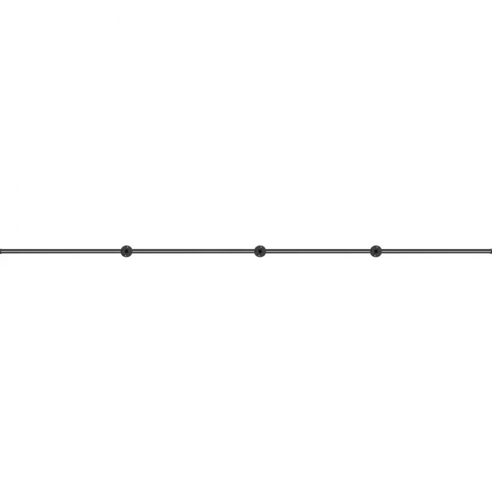 VEVOR Pipe Stair Handrail, 13FT Staircase Handrail, 440LBS Load Capacity Carbon Steel Pipe Handrail, Industrial Pipe Handrail with Wall Mount Support, Round Corner Wall Handrailing for Indoor, Outdoor