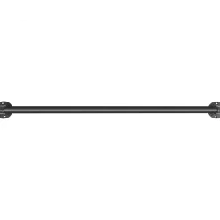 VEVOR Pipe Stair Handrail, 2FT Staircase Handrail, 440LBS Load Capacity Carbon Steel Pipe Handrail, Industrial Pipe Handrail with Wall Mount Support, Round Corner Wall Handrailings for Indoor, Outdoor