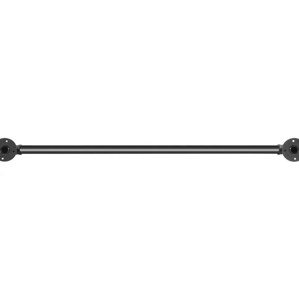 VEVOR Pipe Stair Handrail, 2FT Staircase Handrail, 440LBS Load Capacity Carbon Steel Pipe Handrail, Industrial Pipe Handrail with Wall Mount Support, Round Corner Wall Handrailings for Indoor, Outdoor