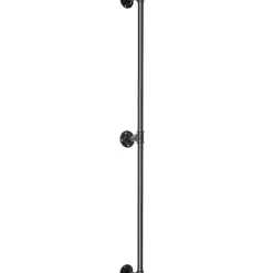 VEVOR Pipe Stair Handrail, 6FT Staircase Handrail, 440LBS Load Capacity Carbon Steel Pipe Handrail, Industrial Pipe Handrail with Wall Mount Support, Round Corner Wall Handrailings for Indoor, Outdoor