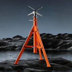 VEVOR Pipe Stand, 2500LBS Heavy Duty Pipe Stands, 27.2"-52" Height Adjustable V Head Pipe Stand, 45# Steel Folding Stand for 1/2-12 inches Pipes