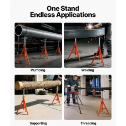 VEVOR Pipe Stand, 2500LBS Heavy Duty Pipe Stands, 27.2
