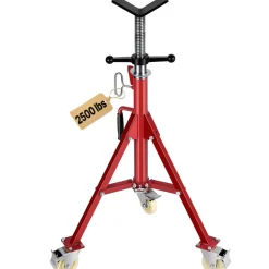 VEVOR Pipe Stand, V Head Pipe Stand Adjustable Height 28-52 Inch, 2500LBS Pipe Stands with Casters, Folding Portable Pipe Stands for 1/8 to 12 Inch Pipe Supporting