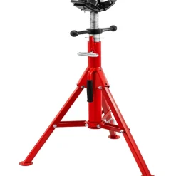 VEVOR Pipe Stand with 4-Ball Transfer V-Head and Folding Legs, 1500LBS Capacity Welding Pipe Stand Adjustable Height 28-52IN 1107A-type Pipe Stand for Welding