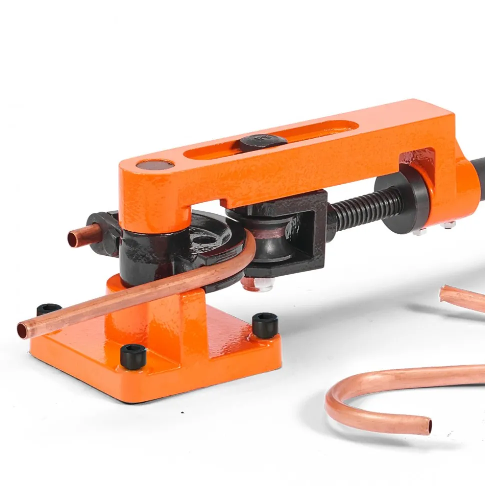 VEVOR Pipe Tube Bender, 3/8" to 1" OD Manual Pipe Tube Bender with 7 Bending Dies, 180° Copper Aluminum Pipes Bending Tools for HVAC Air Conditioning Refrigerator Auto Repair