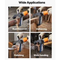 VEVOR Pipe Tube Polisher Sander, 1000W Pipe Belt Sander with 6 Variable Speeds 1100-3200rpm, Professional Belt Sander Grinding Machine with 100PCS Sanding Belts for Burnishing Finishing Rust Removal