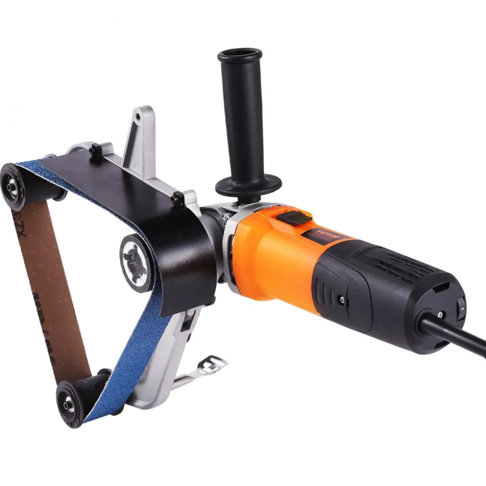 VEVOR Pipe Tube Polisher Sander, 1000W Pipe Belt Sander with 6 Variable Speeds 1100-3200rpm, Professional Belt Sander Grinding Machine with 50PCS Sanding Belts for Burnishing Finishing Rust Removal