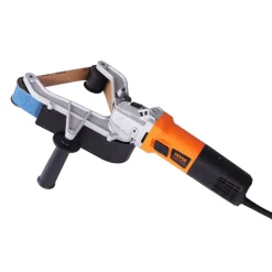 VEVOR Pipe Tube Polisher Sander, 1000W Pipe Belt Sander with 6 Variable Speeds 1100-3200rpm, Professional Belt Sander Grinding Machine with 50PCS Sanding Belts for Burnishing Finishing Rust Removal