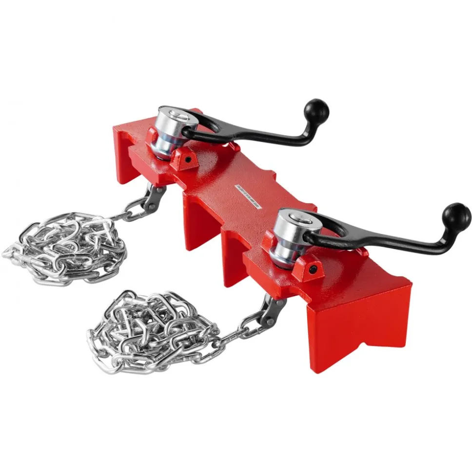 VEVOR Pipe Welding Vise, 1/2" to 8" Pipe Welding Clamp with Dual Chains & Crank Handles, Heavy-Duty Cast Iron Welding Vise for a Variety of Pipes