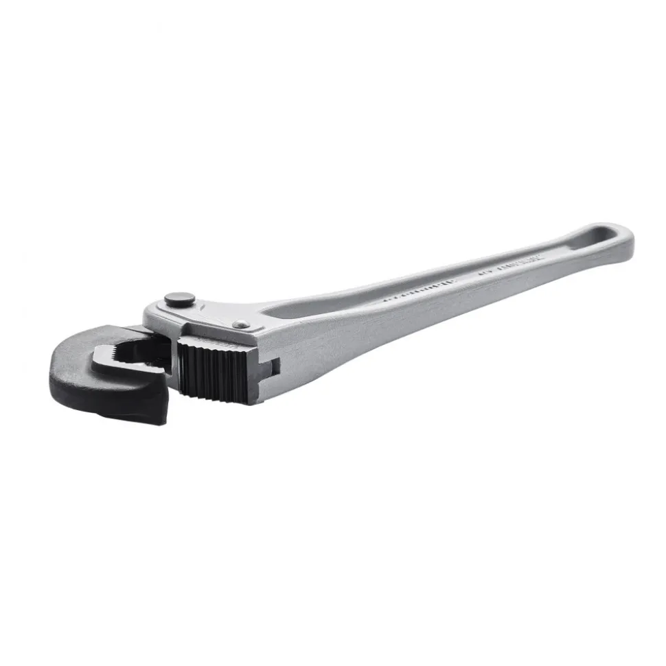 VEVOR Pipe Wrench, 14" Aluminum Straight Pipe Wrench, Automatic Jaw Adjustment, Adjustable Plumbing Wrench, Easy to Carry, Ergonomic Handle, Hangable Design, for Water Pipes, Automotive Repairs