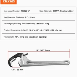 VEVOR Pipe Wrench, 24