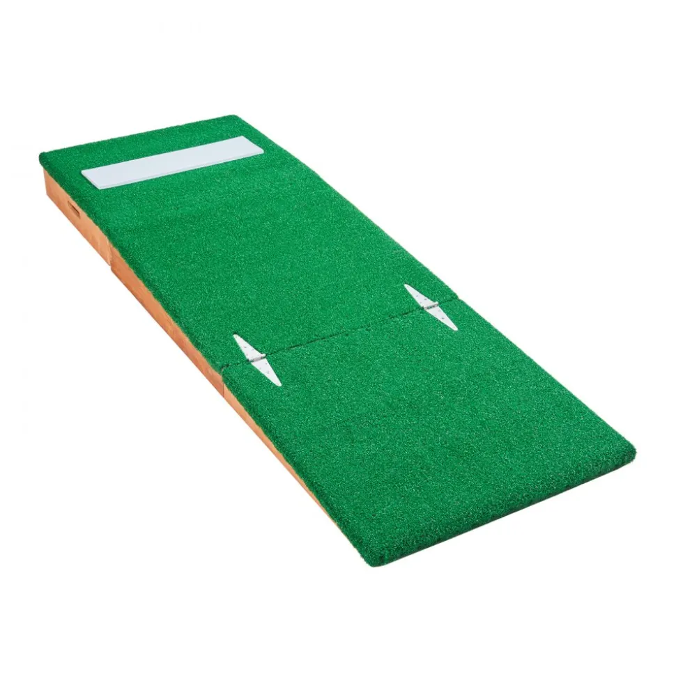 VEVOR Pitching Mound, Portable Baseball Pitcher's Mound, 85 in Indoor Outdoor Pitching Practice and Training Equipment, Softball Pitching Aids with Antifade Turf, Pitching Rubber, Adjustable Base