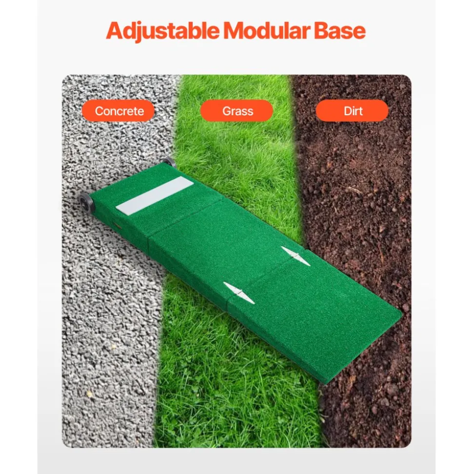 VEVOR Pitching Mound, Portable Baseball Pitcher's Mound, 90 in IIndoor Outdoor Pitching Practice and Training Equipment, Softball Pitching Aids with Antifade Turf, Pitching Rubber, Carry Handles