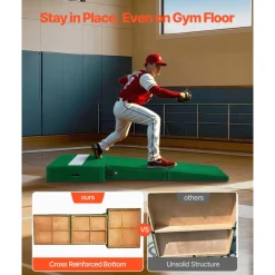 VEVOR Pitching Mound, Portable Baseball Pitcher's Mound, 77 in IIndoor Outdoor Pitching Practice and Training Equipment, Softball Pitching Aids with Antifade Turf, Pitching Rubber, Carry Handles