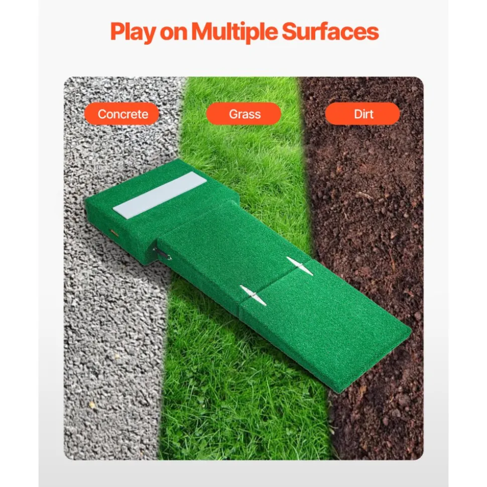 VEVOR Pitching Mound, Portable Baseball Pitcher's Mound, 77 in IIndoor Outdoor Pitching Practice and Training Equipment, Softball Pitching Aids with Antifade Turf, Pitching Rubber, Carry Handles