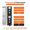 VEVOR Pizza Oven Electric, 18" Double-Deck Commercial Countertop Pizza Oven, 842°F Max Temp, Indoor Pizza Maker with Thermometer, Independent Upper & Lower Temp Control & Timer for Home Restaurant