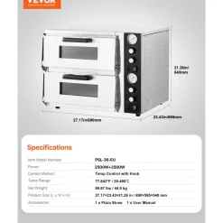 VEVOR Pizza Oven Electric, 18