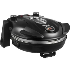 VEVOR Pizza Oven, 12 in Electric Pizza Maker, 1200W Electric Pizzas Cooker with Cordierite Stone, 5-Mode Temperature Control, Viewing Window for Precise Cooking, Heats up to 788 ˚F, for Home (Black)