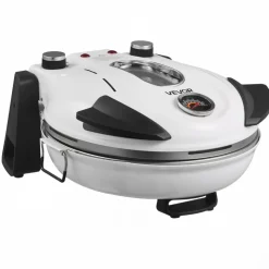 VEVOR Pizza Oven, 12 in Electric Pizza Maker, 1200W Electric Pizzas Cooker with Cordierite Stone, 5-Mode Temperature Control, Viewing Window for Precise Cooking, Heats up to 788 ˚F, for Home (White)