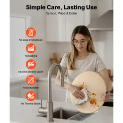 VEVOR Pizza Stone, 15 in Round Pizza Stone, 0.67 in Large Cordierite Baking-Stone with Metal Peel, Scrape, 1450℉ Heat-Resistant Cooking Stones, for Kitchen Oven, Baking Pizzas, BBQ Grilling