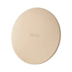 VEVOR Pizza Stone, 15 in Round Pizza Stone, 0.67 in Large Cordierite Baking-Stone with Metal Peel, Scrape, 1450℉ Heat-Resistant Cooking Stones, for Kitchen Oven, Baking Pizzas, BBQ Grilling
