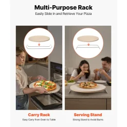 VEVOR Pizza Stone, 16 in Round Pizza Stone, 0.67