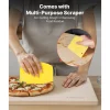 VEVOR Pizza Stone, 15 x 12 in Rectangular Cordierite Pizza Stone, Extra Large Baking-Stone with Scraper, 0.6 in Thick Heat-Resistant Cordierite, for Kitchen Oven, Baking Bread & Pizzas, BBQ Grilling