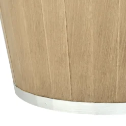 VEVOR Plant Pots, 4 Pack 11.81 inch Whiskey Barrel Planters with Drainage Holes, Large Outside Plastic Decoration Flower Pot Imitation Wine Barrel Design for Indoor Outdoor Garden Home Plants, Brown