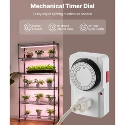 VEVOR Plant Shelf with Grow Light, 6-Tier Indoor Plant Stand, 71in Tall Indoor Plants Display Rack with Wheels & Timer, 150W 3800K Full Spectrum Grow Lights, Metal Flower Pot Holder for Seed Starting