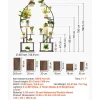 VEVOR Plant Stand Indoor with Grow Lights, 65.5 in Tall 7-Tiered Lighted Plant Shelf, 2 Pack Metal Corner Plants Holder, 3 Timer & 10 Brightness, Half-Moon Shaped Flower Display Rack for Living Room