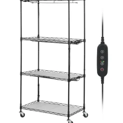 VEVOR Plant Stand with Grow Light, 4-Tier Plant Shelf with 45W Full Spectrum Grow Light, 3 Mode Plant Light with Timer and Wheel for Seed Starting, Metal Grow Light Shelf for Indoor Plants
