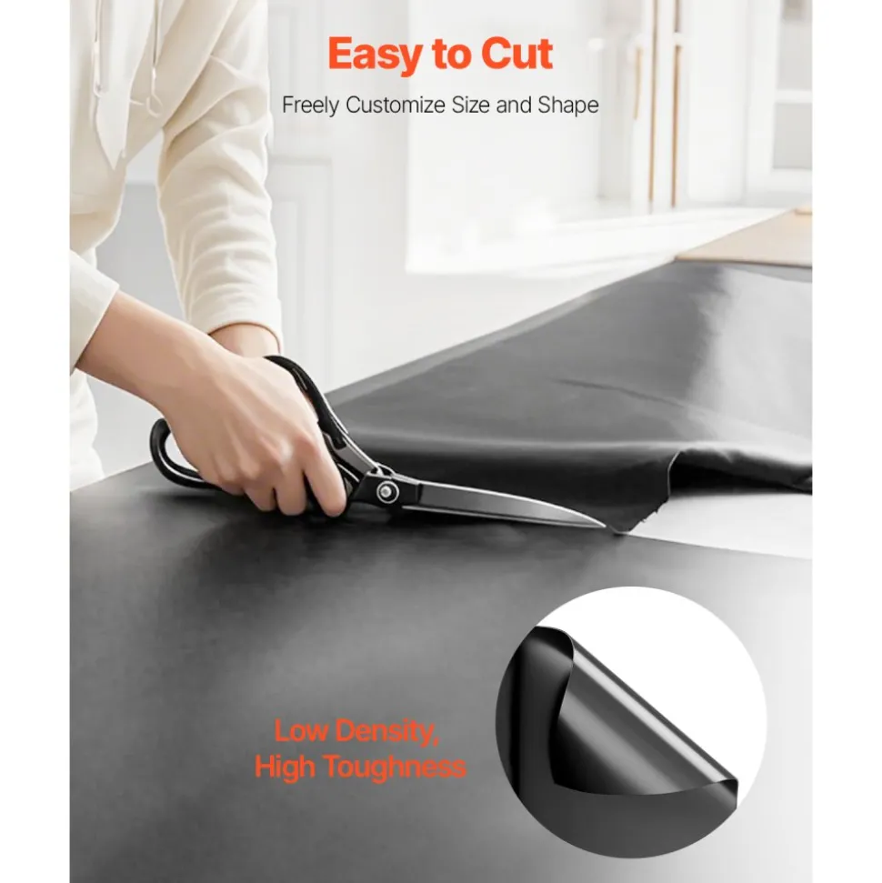 VEVOR Plastic Sheeting Heavy Duty 10' x 100', 6 Mil Thick Plastic Sheeting Roll, Plastic Drop Cloth Painters Tarp, Polyethylene Covering for Crawl Space Vapor Barrier, Multi-Purpose, Black