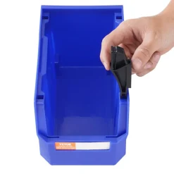 VEVOR Plastic Storage Bin, (11-Inch x 5-Inch x 5-Inch), Hanging Stackable Storage Organizer Bin, Blue/Red, 12-Pack, Heavy Duty Stacking Containers for Closet, Kitchen, Office, or Pantry Organization