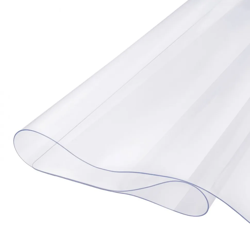 VEVOR Plastic Table Cover, 48 x 48 Inch 2.0 mm Thick Clear Table Protector, Round PVC Desk Mat, Waterproof & Easy Cleaning Desk Pad Tablecloth, for Office Dresser Dining Room Table Night Stand