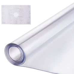 VEVOR Plastic Table Cover, 30 x 60 Inch 1.5 mm Thick Clear Table Protector, Rectangle PVC Desk Mat, Waterproof & Easy Cleaning Desk Pad Tablecloth, for Office Dresser Dining Room Table Night Stand