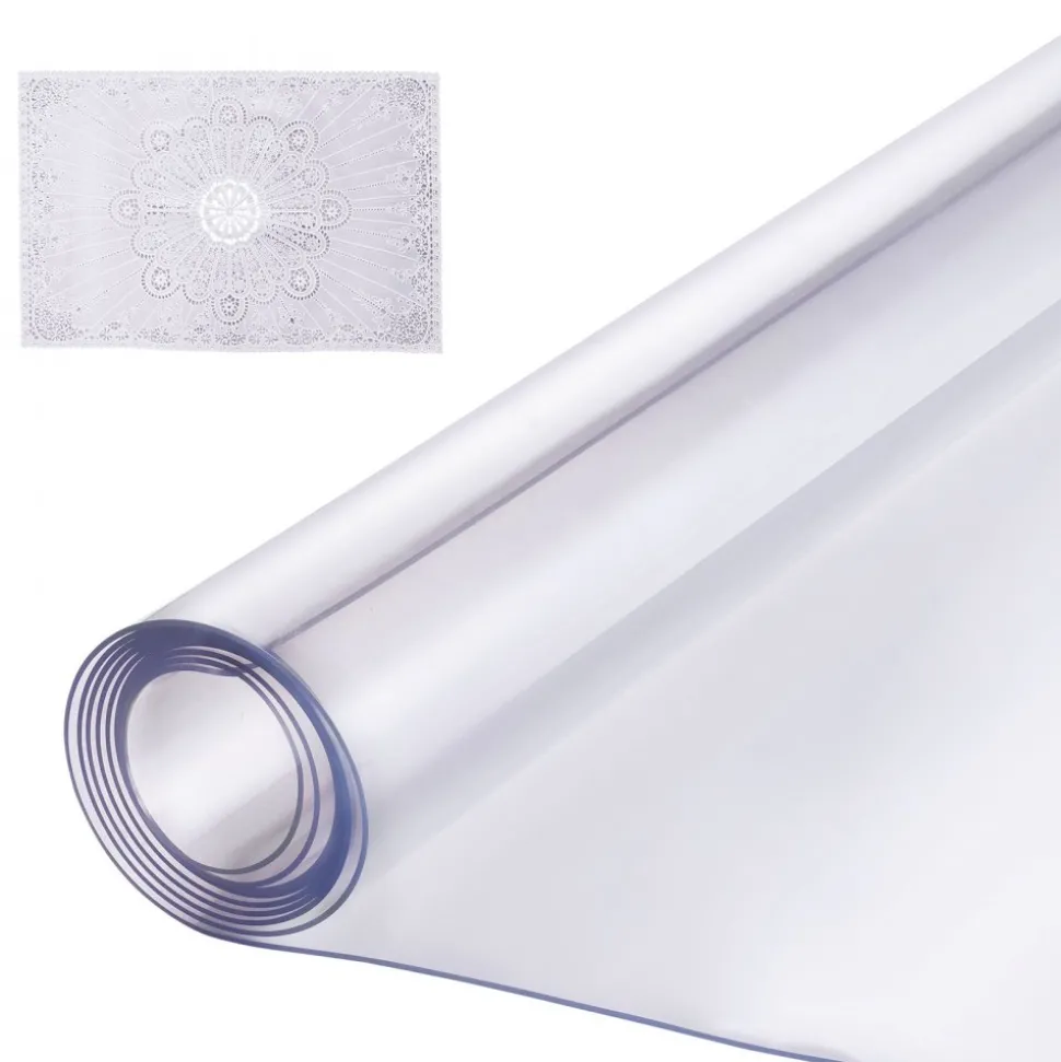 VEVOR Plastic Table Cover, 30 x 60 Inch 1.5 mm Thick Clear Table Protector, Rectangle PVC Desk Mat, Waterproof & Easy Cleaning Desk Pad Tablecloth, for Office Dresser Dining Room Table Night Stand
