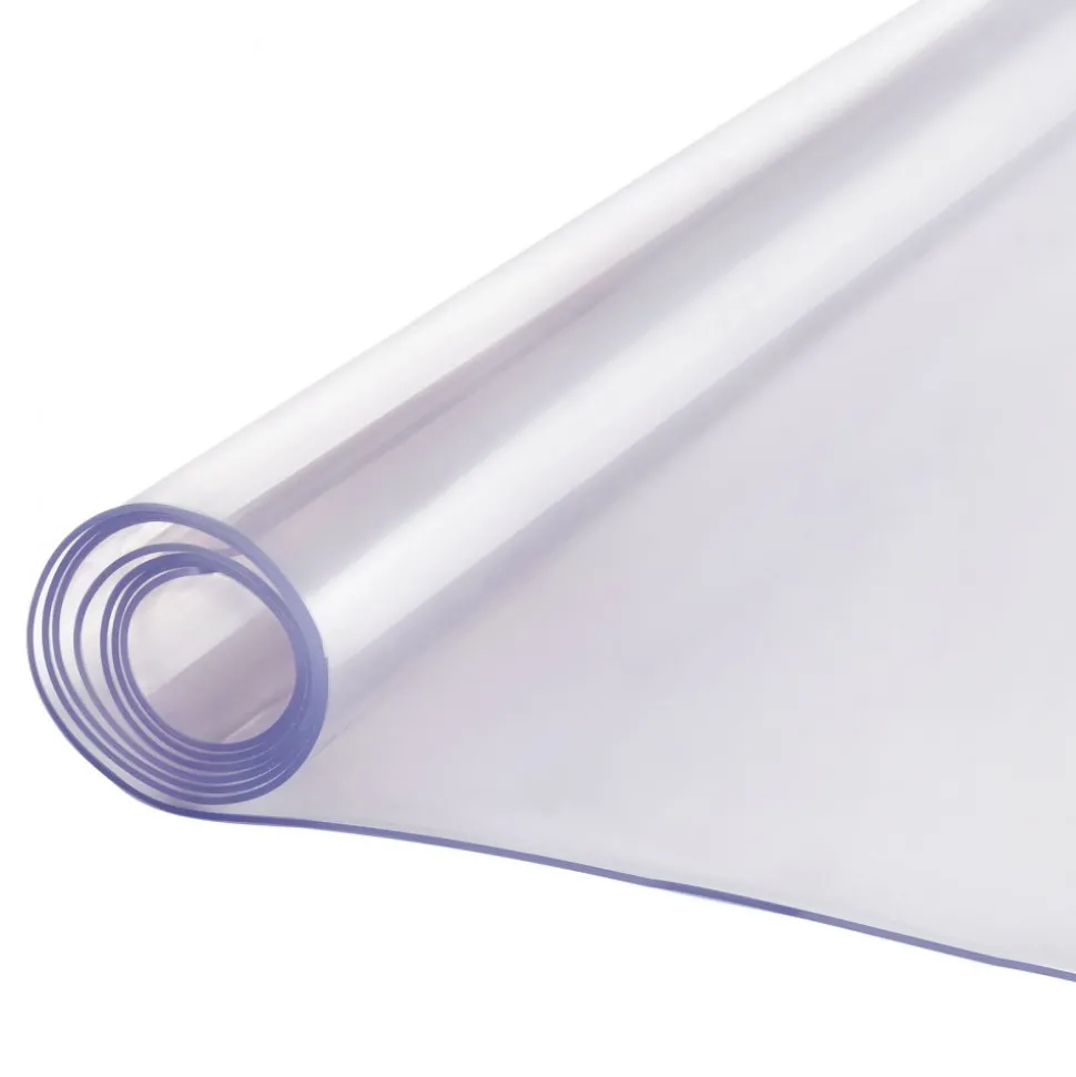 VEVOR Plastic Table Cover, 24 x 96 Inch 1.5 mm Thick Clear Table Protector, Rectangle PVC Desk Mat, Waterproof & Easy Cleaning Desk Pad Tablecloth, for Office Dresser Dining Room Table Night Stand
