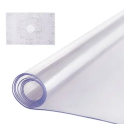 VEVOR Plastic Table Cover, 24 x 96 Inch 1.5 mm Thick Clear Table Protector, Rectangle PVC Desk Mat, Waterproof & Easy Cleaning Desk Pad Tablecloth, for Office Dresser Dining Room Table Night Stand