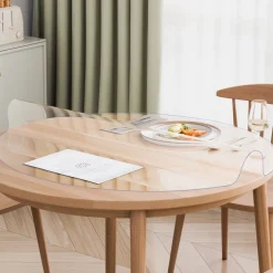 VEVOR Plastic Table Cover, 24 x 48 Inch 2.0 mm Thick Clear Table Protector, Rectangle PVC Desk Mat, Waterproof & Easy Cleaning Desk Pad Tablecloth, for Office Dresser Dining Room Table Night Stand