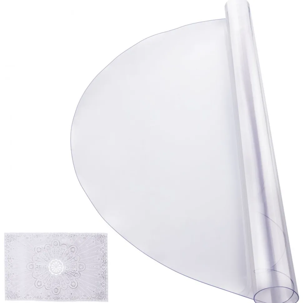 VEVOR Plastic Table Cover, 40 x 60 Inch 1.5 mm Thick Clear Table Protector, Rectangle PVC Desk Mat, Waterproof & Easy Cleaning Desk Pad Tablecloth, for Office Dresser Dining Room Table Night Stand