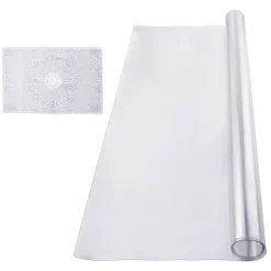 VEVOR Plastic Table Cover, 48 x 48 Inch 1.5 mm Thick Clear Table Protector, Square PVC Desk Mat, Waterproof & Easy Cleaning Desk Pad Tablecloth, for Office Dresser Dining Room Table Night Stand