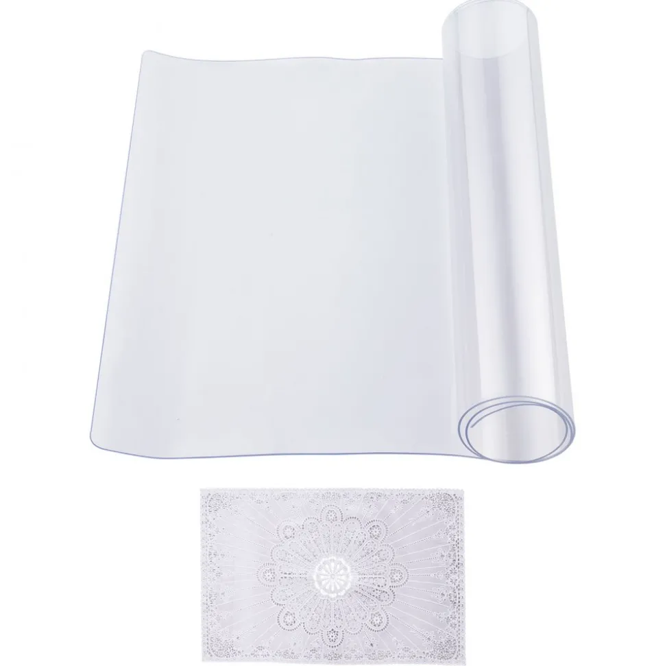 VEVOR Plastic Table Cover, 36 x 48 Inch 1.5 mm Thick Clear Table Protector, Rectangle PVC Desk Mat, Waterproof & Easy Cleaning Desk Pad Tablecloth, for Office Dresser Dining Room Table Night Stand