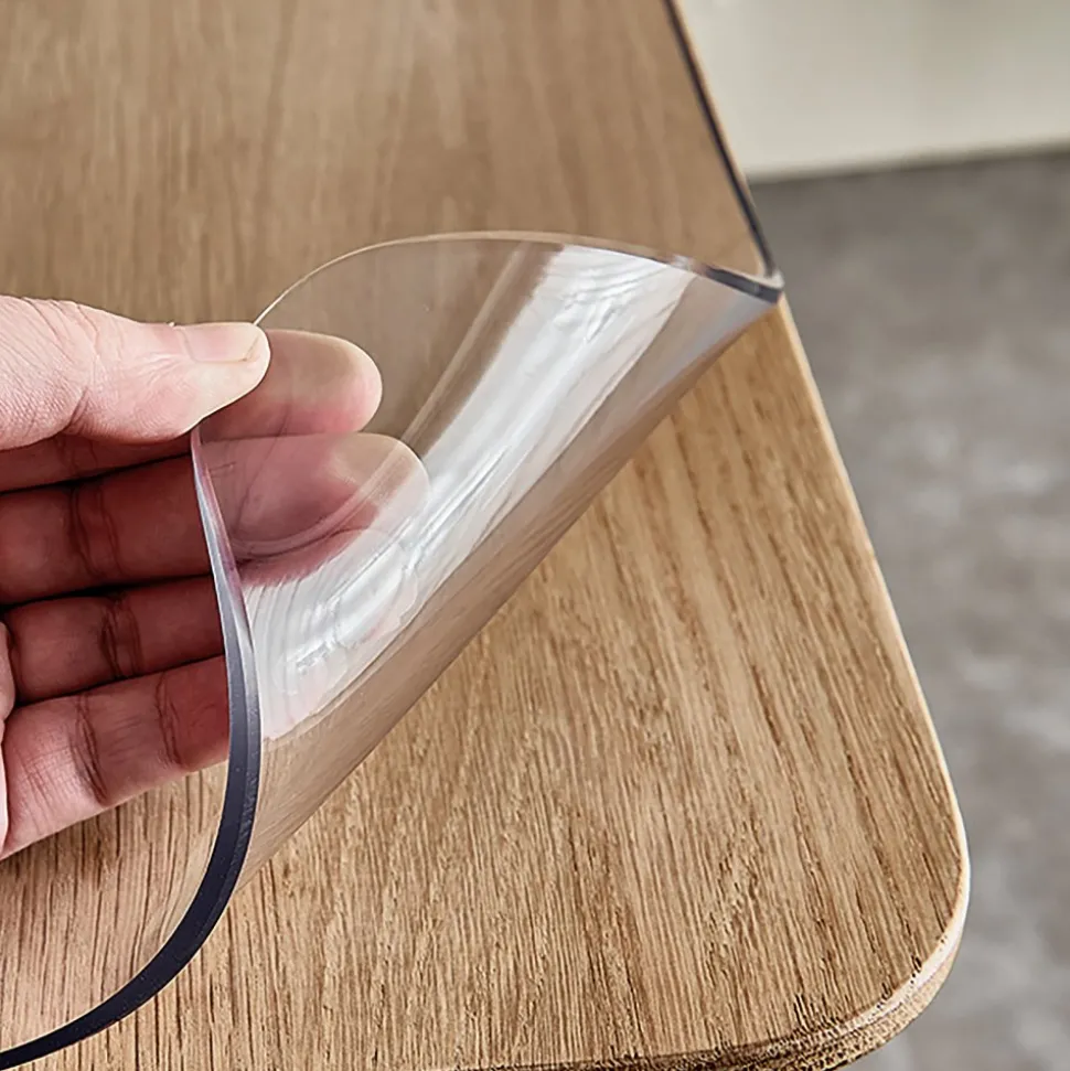 VEVOR Plastic Table Cover, 45"x100"x0.06", Transparent PVC Table Protector, Rectangle Clear Desk Mat, Water Oil Proof Table Cover for Dining Table Coffer Table Kitchen Worktable Dresser Cabinet, etc.