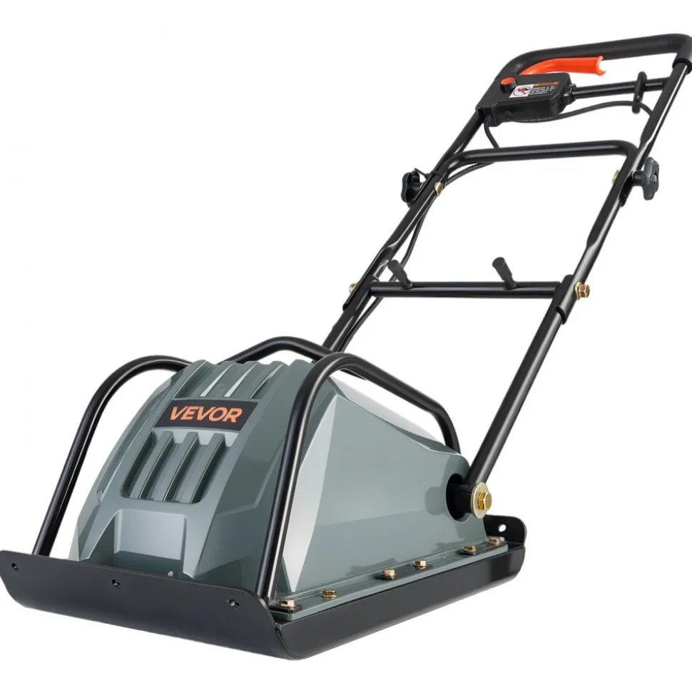 VEVOR Plate Compactor, 130W Output Electric Ground Rammer, 5 kN Force, 3.9 in Depth, 16 m/min Speed, 3304 sq.ft/h Efficiency, Gas Powered Soil Compaction Machine for Driveway, Pavement, Landscaping