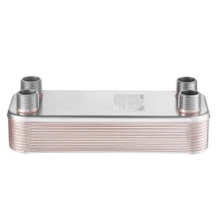 VEVOR Plate Heat Exchanger, 5 x 12 in Brazed Plate Water to Water Heat Exchanger with 20 Plates, Mounting Bracket, Sturdy Stainless Steel Construction, 170-330K BTU for Boiler, Radiant Floor Heating