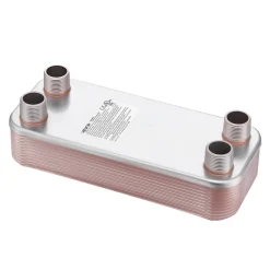 VEVOR Plate Heat Exchanger, 5 x 12 in Brazed Plate Water to Water Heat Exchanger with 20 Plates, Mounting Bracket, Sturdy Stainless Steel Construction, 170-330K BTU for Boiler, Radiant Floor Heating