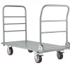 VEVOR Platform Truck, 2650 lbs Capacity, Heavy Duty Flatbed Cart Dolly with Detachable Guardrail and Swivel Wheels, Foldable Hand Push Truck Cart, for Groceries, Garage, Warehouse, 48 x 24 x 36.2 in