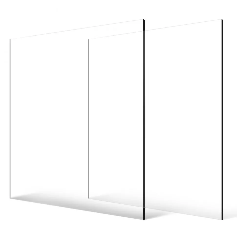 VEVOR Plexiglass Acrylic Sheet, 2-Pack Plastic Sheets, 24 x 36 Inch 1/4 Inch Thick Clear Plastic Cast Transparent Glass for Crafting Projects, Replacement Picture Frame Glass, DIY Display, Easy to Cut