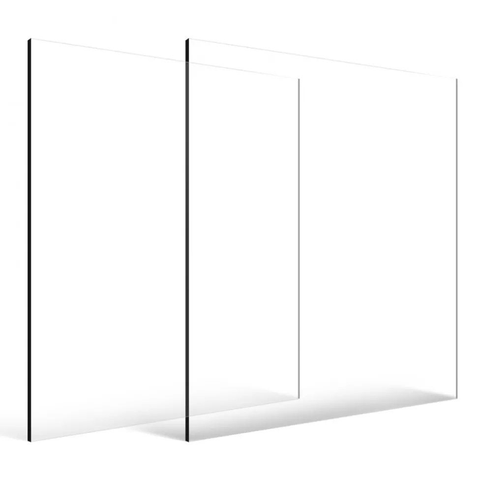 VEVOR Plexiglass Acrylic Sheet, 2-Pack Plastic Sheets, 24 x 36 Inch 1/4 Inch Thick Clear Plastic Cast Transparent Glass for Crafting Projects, Replacement Picture Frame Glass, DIY Display, Easy to Cut