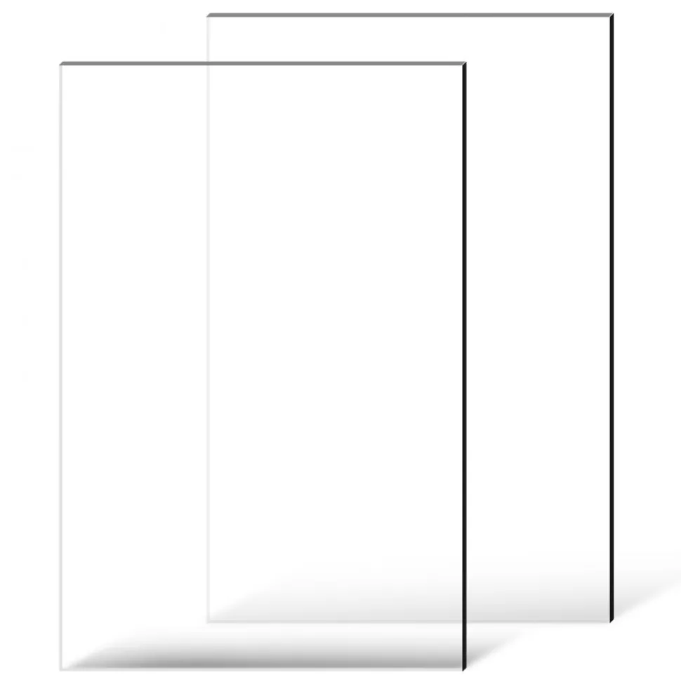 VEVOR Plexiglass Acrylic Sheet, 2-Pack Plastic Sheets, 24 x 36 Inch 1/4 Inch Thick Clear Plastic Cast Transparent Glass for Crafting Projects, Replacement Picture Frame Glass, DIY Display, Easy to Cut